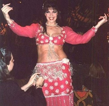 Anthea dancing in Kaslik club at
        Marrakesh restaurant