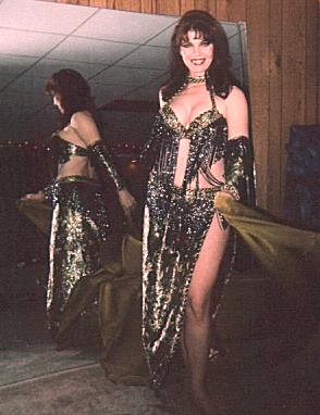 cabaret costume,
          1999, in Fredericksburg VA
